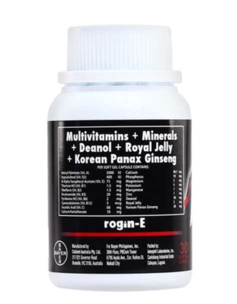 ROGIN E, Multivitamins + Minerals + Deanol + Royal Jelly + Kore.
